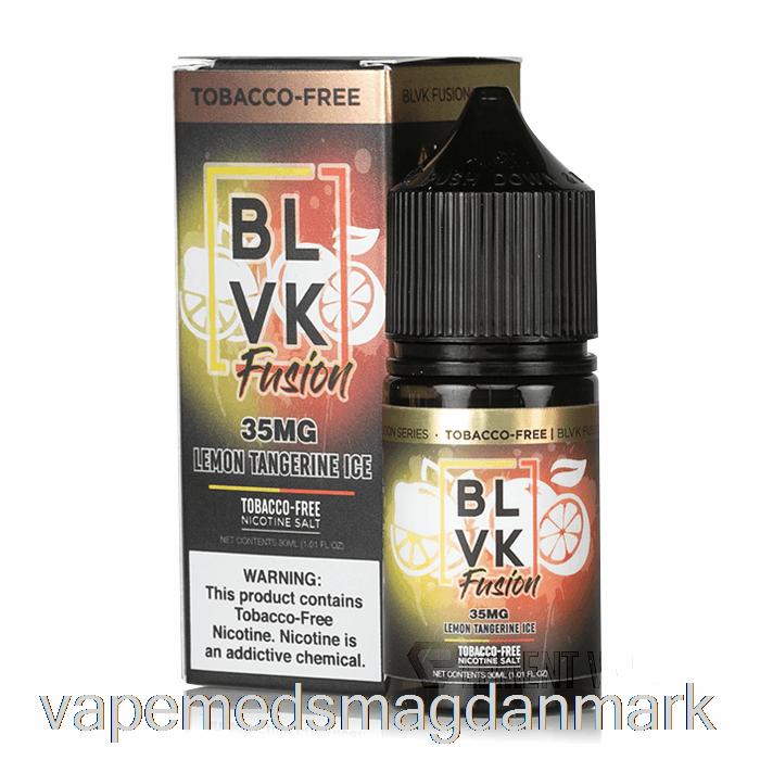 Vape Uden Nikotin Citron Mandarin Is - Blvk Fusionssalte - 30ml 50mg